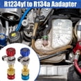 thumbnail image 2 of 1 Juego de Kit de Conversión de Conector Adaptador Ajustable Rápido Unique Bargains para Aire Acondicionado de Coche Tono Azul Rojo Dorado, 2 of 7