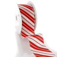 thumbnail image 4 of Ribbon Traditions Red/White Shimmer Candy Cane Wired Ribbon 2 1/2" by- 25 Yards, 4 of 4