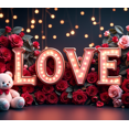 thumbnail image 4 of Love Heart Backdrop Banner Valentine's Background Romantic Party Wedding Photography Props Decorations Special Event Photo Booth Display, 4 of 4
