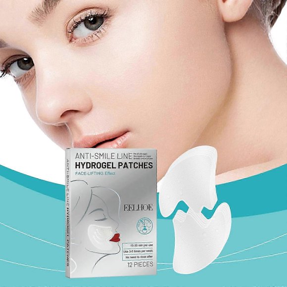 12pcs Smile Line Patches, Nasolabial Folds & Laugh Line Patches, Mouth Wrinkle Mask & Smoothing Patches, Smile Wrinkle Patch & Anti-Wrinkle for Face