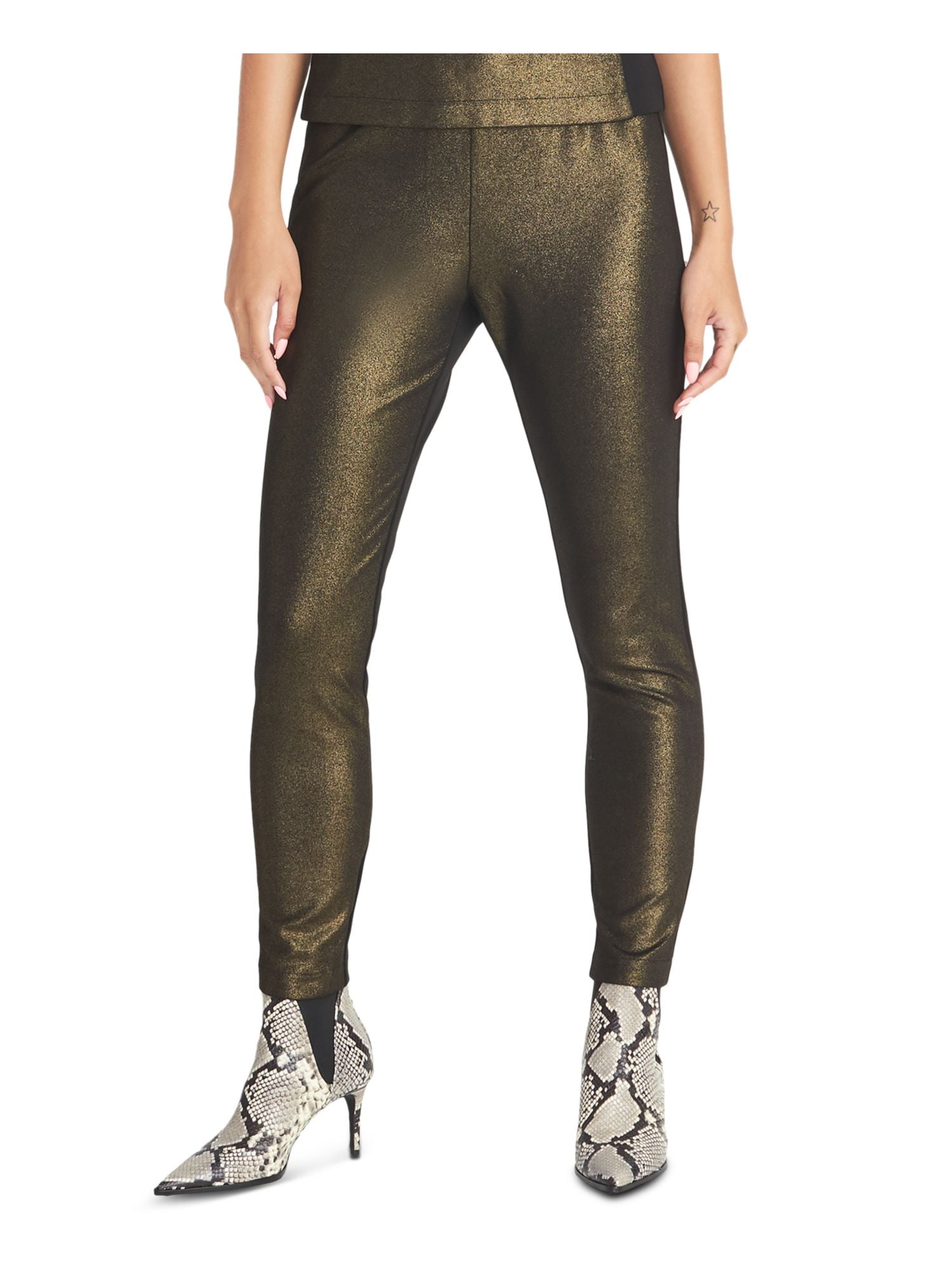 Womens black glitter leggings Clearance