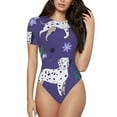 thumbnail image 2 of Goofa Cute Dog Printed Women Rash Guard Short Sleeve,Tummy control Swimsuit Surfing Swimsuit Bathing Suit One Piece Swimsuit UPF 50-X-Large, 2 of 9