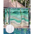 thumbnail image 7 of Outdoor Curtains for Patio Abstract Green Gradient Beach Ocean Wave Waterproof Privacy Outside Curtains with Tiebacks Grommet Top Pergola Curtains for Porch Cabana Gazebo 2 Panels, 54x84 inch, 7 of 7