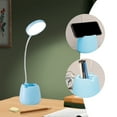 thumbnail image 5 of 3 Speed Eye Protection Desk Lamp Usb Rechargeable Led Study Lamp with Flexible Gooseneck Dimmable Brightness for Student Homework Reading Bedside Use, UKHBMC | Blue, 5 of 9