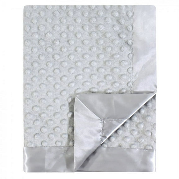 Hudson Baby Infant Plush Mink Blanket, Gray, One Size