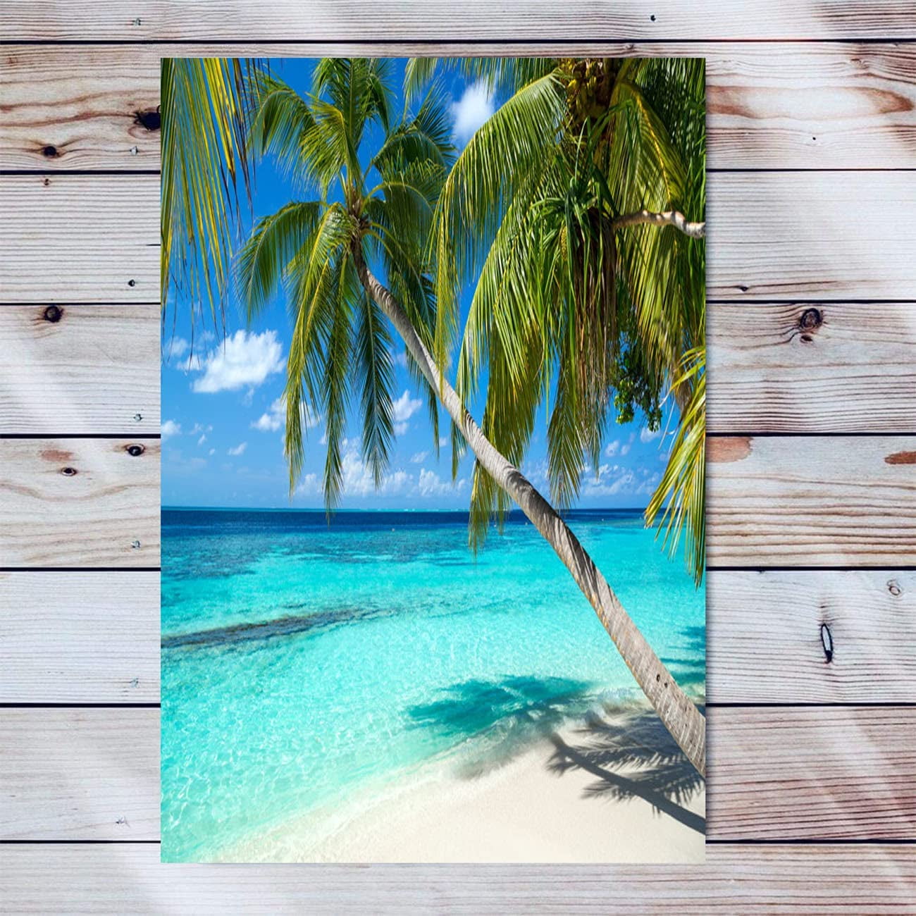 Tropical Beach Canvas Wall Art Artwork Wooden Frame Painting Tropical