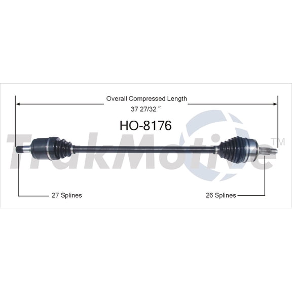 Wonh Ho-8176 Cv Axle Shaft Fits select: 2003-2007 HONDA ACCORD