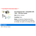 thumbnail image 2 of A/C Compressor Kit - Compatible with 1989 - 1992 Geo Tracker 1990 1991, 2 of 2