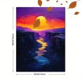 thumbnail image 3 of Qisvanset 12x16 Inch Moonlight Canyon Canvas Wall Art, Abstract River Landscape Southwest Style Modern Home Decor, 3 of 8