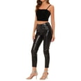 thumbnail image 4 of INSPIRE CHIC Women's Sequin Velvet Spaghetti Strap Club Party Crop Cami Top, 4 of 6