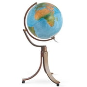 Waypoint Geographic Emily Globe, 20 Illuminated Decorative Globe, Floor-Standing World Globe For Library or Office Decor, Blue