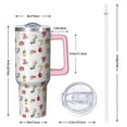 thumbnail image 2 of Xmas Reindeer 40oz Stainless Steel Coffee Tumbler with Handle and Straw, Holiday Insulated Leak Proof Mug Cup, Christmas Gift for Women Men, 2 of 4
