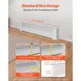 thumbnail image 2 of VEVOR Baseboard Heater Covers, Basic Series 3 ft Standard Electric Heating Unit Front Cover for Home Improvement, Heavy-duty Steel, Easy Installation for Bedroom Replacing Old Cover, White, 2 of 9