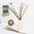 thumbnail image 2 of 6pcs Christmas Branches Artificial Flowers Picks Gold Color Beautiful Home Decor, 2 of 9