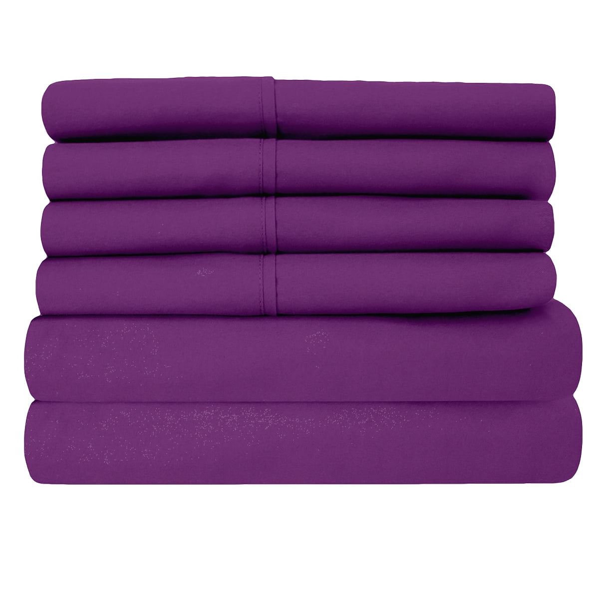 Luxury Home Super-Soft 1600 Series Double-Brushed 3 Pcs Bed Sheets Set (Twin, Egg Plant)