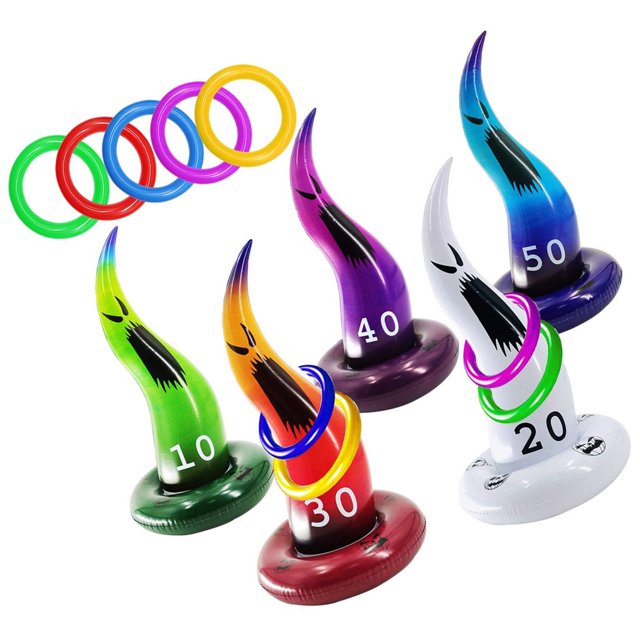 Yuarrent Sombreros de lanzamiento de PVC para Halloween, herramientas de férula familiar, juegos de fiesta ligeros, juguetes, actividades, piscina, Kits de decoración para fiestas Yuarrent HA038180-00