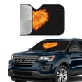 thumbnail image 4 of XMXY Car Sun Shade Windshield, Heart Love Flame Fire Automotive Front Window Sun Visor for Cars SUV Trucks, Small Size, 4 of 8
