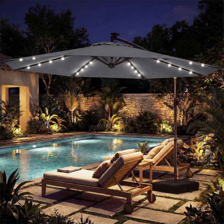 fade resistant patio umbrellas Tempera 9ft Scalloped with Fringe, Market Umbrellas with Water-Resistant and Canopy, 1.5