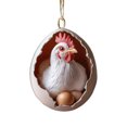 thumbnail image 2 of Xecvkr Christmas Happy Farm Egg Ornament Kids Animal Duck Dinosaur Snake Tree Pendant Festive Gift Holiday Family Party Decor 0.4in 1pc, 2 of 7