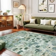 thumbnail image 3 of Moynesa 5'x7' Abstract Area Rugs, Washable Rug for Bedroom Ultra-Thin Non Slip Boho Living Room Rugs, Stain Resistant Indoor Non-Shedding Throw Carpet for Dining Room Kitchen Office,Green, 3 of 8