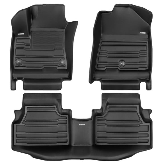 TuxMat - For Kia Soul EV 2020-2023 Models - Custom Car Mats - Maximum Coverage, All Weather, Laser Measured - This Full Set Includes 1st and 2nd Rows