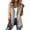 A2 Beige, variant on BODOAO Women's Ribbed Knit Zip Up Jacket, Denim Collar Cuff Patchwork Cardigan, Casual Long Sleeve Bomber Coat for Fall Winter Work, Vacation and Daily Wear Black L