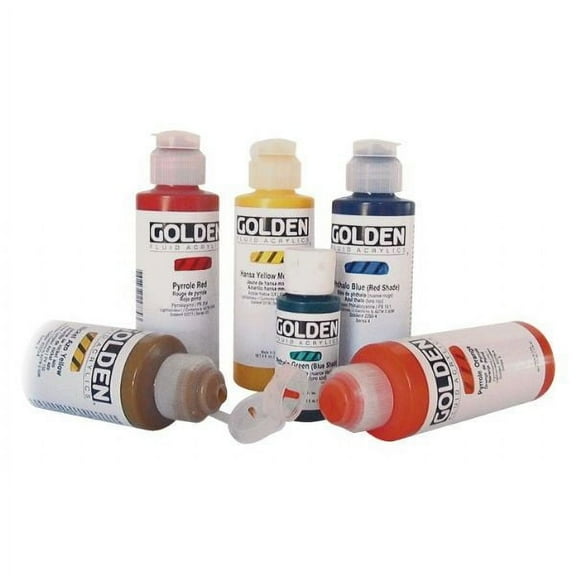 Golden Fluid Acrylic Paint, 8 oz, Burnt Sienna