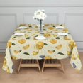 thumbnail image 3 of Yellow Lemon Fruit Slices White Pattern Square Tablecloth,Waterproof Square Table Cover,Wipeable Spillproof Washable Table Cover for Home Kitchen Party Decor 42"X42"(107x107cm), 3 of 6