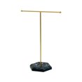 thumbnail image 2 of Nmdmisc Jewelry Stand Display Necklace Holder T-Bar Plated Metal Tabletop Jewelry Organizer Tower for Show Jewelry Hanging Pendant Earring Bracelet Ring Accessorie with Black Marble Plywood Bases., 2 of 7