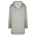 thumbnail image 4 of Vestido sudadera largo con capucha y cordón para mujer - Jersey oversize informal con bolsillo, mezcla de poliéster, tallas S-XXL, 4 of 5