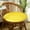 Yellow, variant on EazyTech Round Plush Cushion for Chair, Floor & Tatami - Support for Office, Dining & Car Seat - Breathable Flock Material - 14x14in - Press Relief & Comfort Khaki
