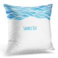 thumbnail image 1 of BSDHOME Housse de Coussin Vague Bleue Rivière Blanche 18x18 Pouces, 1 of 1