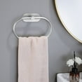 thumbnail image 6 of RuiJiao Stainless Steel Towel Ring Holder, No Drill Adhesive Mount Bathroom Towel Rack, Gold/Black/Silver, Modern Hotel Style Space Saving Design, 6 of 8