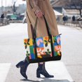 thumbnail image 4 of FORMRS Canvas Laptop Tote Bag for Women with 15.6" Computer Compartments Shoulder Handbag, Abstract Plants, 4 of 7