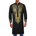 thumbnail image 2 of Fall Jumpsuits for Men African Gold Embroidered Long Sleeve Dashiki Tunic For Men Trendy Clothes, 2 of 8