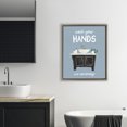 thumbnail image 2 of Stupell Industries Wash Your Hands Seriously Brown Framed Floater Canvas Wall Art design by JJ Design House LLC, 31 x 25, 2 of 9