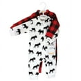thumbnail image 2 of Hudson Baby Unisex Toddler Plush Jumpsuits, Moose Zipper, 3T, 2 of 4