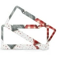 thumbnail image 2 of Tartan Patchworks Hearts License Plate Cover 2 Pieces Valentine Decorations Licenses Plates Frames Front Licenses Plate Covers Car Tag Frame for Women 2 Hole Quality Aluminum License Plate Frame, 2 of 6