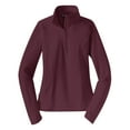 thumbnail image 5 of Womens Sport Wick Stretch 1/2 Zip Polyester/Spandex Pullover Maroon XXL, 5 of 7