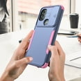 thumbnail image 3 of SaniMore for Motorola Moto G Power (6.5" 2022) Case, [Sliding Camera Window] Wireless Charging Shockproof Drop Resistant Hybird PC TPU Anti-slip Heavy Duty Protective Shell, Pink+Blue, 3 of 5
