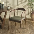 thumbnail image 2 of Safavieh Ankit Modern Wood Dining Arm Chairs, Olive / Walnut, 2 of 8