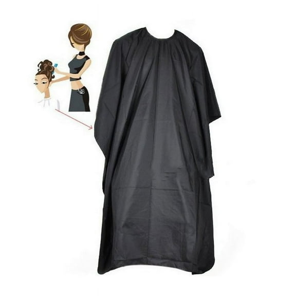 Professional Hair Cutting Cape with Adjustable Snap Closure, Salon Barber Cape,Waterproof Hairdressing Salon Cape (Black)