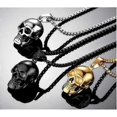 thumbnail image 4 of Collar con calavera en acero titanio negro 55 cm---Código producto 54325, 4 of 4