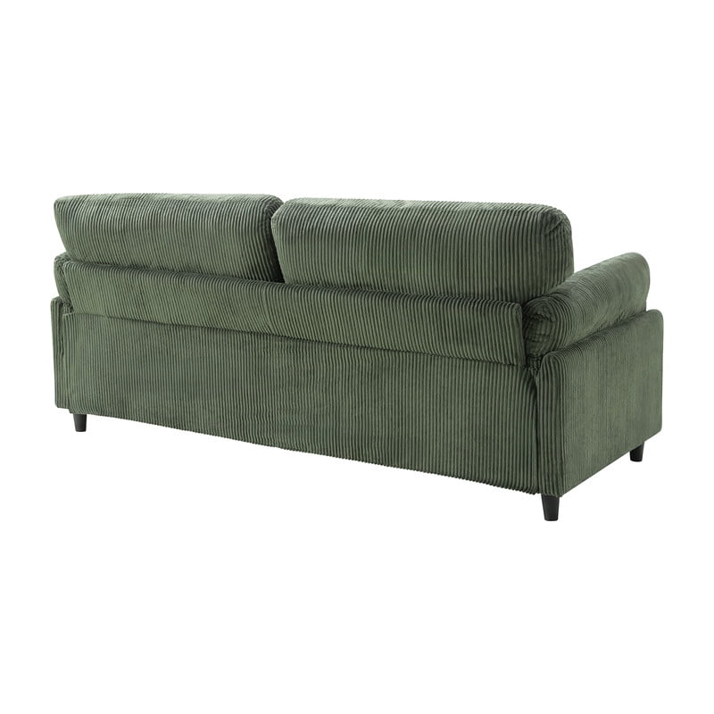 Howcool 82.6"W Corduroy Loveseat Sofa,Mid-Century Modern 2-Seater Sofa Couch, Heavy-Duty Iron & Wood Frame, Soft Upholstered Loveseat for Living Room/Bedroom