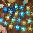 thumbnail image 1 of WWS-Ocean Beach Themed Sea Life Cute Fairy Decorative String Lights Battery Operated, Seahorse Starfish Sea Turtle Clam Nautical Rope Lights Lit by 30 LEDs 10 ft for Holiday Camping Mermaid Wedding, 1 of 4