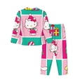 thumbnail image 2 of Lsque Sanrio Pattern Long Sleeve Pajama Set for Women - Soft 2-Piece Sleepwear and Loungewear Set with Pockets, Comfy Nightwear, 2 of 8