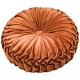 thumbnail image 1 of EIMELI Cushion Round Solid Color Pleated Floor Pillow Diameter 38 * 10CM, 1 of 8