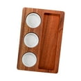 thumbnail image 4 of Tabla de quesos Plato para aperitivos con 3 cuencos redondos Bandeja decorativa de madera de acacia Bandeja para servir queso Aperitivo, 4 of 9