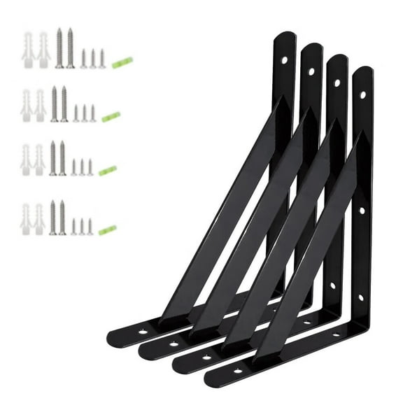 Shelf Brackets 16 Inch x 10 Inch,Heavy Duty Shelf Brackets 4 6 8 10 12 16 20 Inch,L Brackets Heavy Duty for Shelves,Wall Mount Metal Brackets for Wood