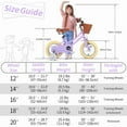 thumbnail image 6 of Vollsch 12 Inch Kids Retro Vintage Style Bike for Age 7-15 Years Old Little Girls Toddlers Bicycles with Basket Training Wheels and Bell Purple, 6 of 6